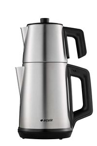 K 3283 In Çelik Demlikli Işıklı Çelik Inox Çay Makinesi. ürün fotoğrafı