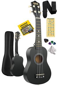 Ukx-901bk Siyah Soprano Ukulele (ASKI ÇANTA METOD PENA) ürün fotoğrafı