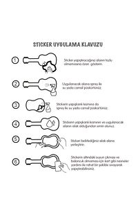 Ukulele Yeni Başlayanlar Için Arkasına ,yanına Yapıştırılan Şeffaf Akor Tablosu,cetveli ürün fotoğrafı
