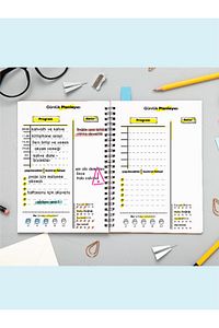 Günlük Planlayıcı Tarihsiz Ajanda | 90 Sayfa | Sert Karton Kapak | Çelik Spiral | Kızıl Güneş Serisi ürün fotoğrafı