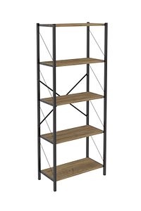 Denk Metal Mobilya Ceviz Kitaplık 5 Raflı 150 Cm ürün fotoğrafı