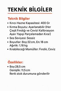 Pratik Kollu Fındık, Ceviz, Badem Kıracağı Kollu Değirmen ürün fotoğrafı
