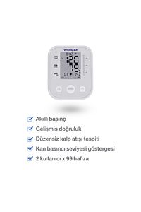 Konuşan Üst Koldan Ölçer Dijital Tansiyon Aleti , Nabız Ölçer, Usb Girişli , 99 Ölçüm Hafıza Çantalı ürün fotoğrafı