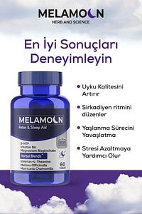 Melatonin Salınımı Sağlayan, Daha Kaliteli, Stressiz Uyku, 5-htp Içeren Takviye Edici Gıda 60 Tablet ürün fotoğrafı