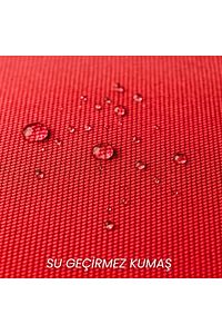 Su Itici Kumaşıyla Şezlong Minderi - Kırmızı ürün fotoğrafı