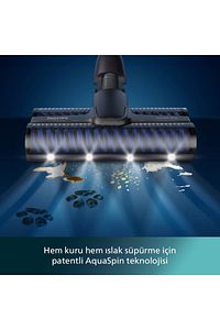 9000 Serisi Aquatrio Kablosuz Dik Süpürge, Otomatik Temizleme, Aquaspin Başlık, XW9463/11 ürün fotoğrafı