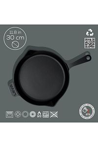 Döküm Yuvarlak Kızartma Tavası Döküm Demir Yekpare Saplı. Çap(Ø)30cm ürün fotoğrafı