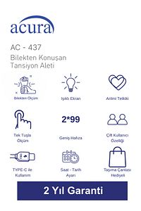 Ac 437 S Bilekten Ölçer Konuşan Tansiyon Aleti ürün fotoğrafı