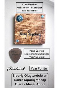 Kişiye Isime Özel Ahşap Pena Kutusu 1 Pena Hediye - Müzik Severlere Unutulmayacak Hatıra ürün fotoğrafı