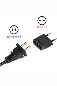 2 Adet Amerikan Tipi Priz Dönüştürücü Fiş Çevirici Adaptörü Aparatı ürün fotoğrafı