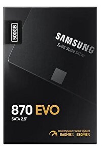500GB 870 560/530MB/s EVO MZ-77E500BW SSD (Resmi Distribütör Garantili) ürün fotoğrafı