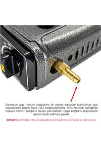 Tekli Portatif Kamp Ocak, Rüzgarlıklı, Ekstra Gaz Girişli ürün fotoğrafı