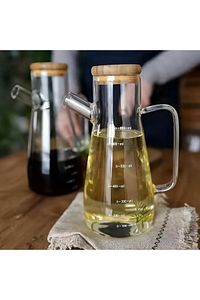 Bambu Kapaklı 900ml Borosilikat Cam Yağlık Keyfi Sepet En Keyifli Sepet ürün fotoğrafı