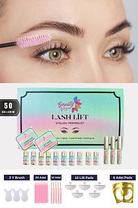 50 Kullanımlık Lash Lift Kit Perması Kirpik-kaş Lifting Seti Tam Profesyonel ürün fotoğrafı
