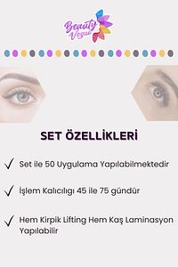 50 Kullanımlık Lash Lift Kit Perması Kirpik-kaş Lifting Seti Tam Profesyonel ürün fotoğrafı