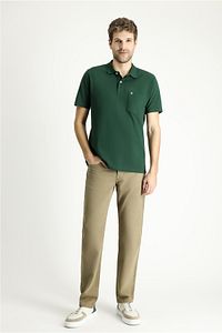 Cepli Polo Yaka Regular Fit Nakışlı Pamuk Tişört ürün fotoğrafı