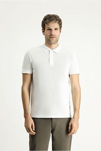 Slim Fit Dar Kesim Nakışlı Pamuk Polo Yaka Tişört ürün fotoğrafı