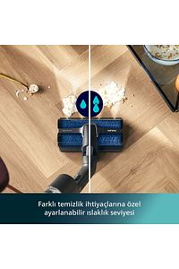 9000 Serisi Aquatrio Kablosuz Dik Süpürge, Otomatik Temizleme, Aquaspin Başlık, XW9463/11 ürün fotoğrafı
