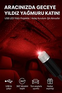 Kırmızı Ayak Altı Tavan Led Araç Içi Aydınlatma Oto Araba Iç Disko Ayarlanır Usb Lamba Işık ürün fotoğrafı