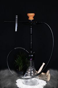 Novacıtyshop Siyah Konya Kilitli Nargile Takımı Klasik 65 Cm ürün fotoğrafı