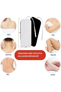 Tens Pedi Fizik Tedavi Cihazı Için Yapışkanlı Tens Elektrodu 5 Cm X 9 Cm 4 Adet Soketli ürün fotoğrafı