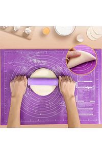 Çok Amaçlı Kaydırmaz Silikon Hamur Açma Matı 50 X 40 Cm-renkli ürün fotoğrafı