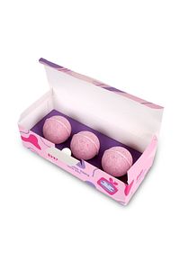 Bathbox 3'lü Banyo Topu Ve Nem Bombası Jakuzi Küvet Manikür Topu Seti 130g Dev Boy - Gül ürün fotoğrafı
