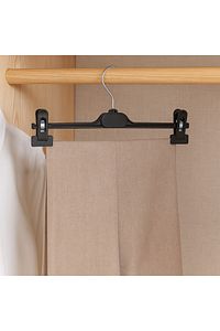 Mandallı Askılık 10'lu Em-38/ 38cm Genişlik (elbise Askısı/ Etek Askısı / Pantolon Askısı) ürün fotoğrafı