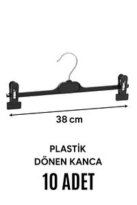 Mandallı Askılık 10'lu Em-38/ 38cm Genişlik (elbise Askısı/ Etek Askısı / Pantolon Askısı) ürün fotoğrafı
