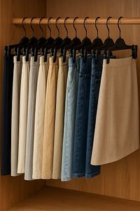 Mandallı Askılık 10'lu Em-38/ 38cm Genişlik (elbise Askısı/ Etek Askısı / Pantolon Askısı) ürün fotoğrafı