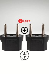 2 Adet Amerikan Tipi Priz Dönüştürücü Fiş Çevirici Adaptörü Aparatı ürün fotoğrafı