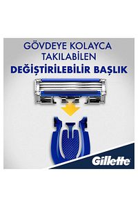 Blue3 Hybrid Tıraş Makinesi 8 Yedek Tıraş Bıçağı ürün fotoğrafı