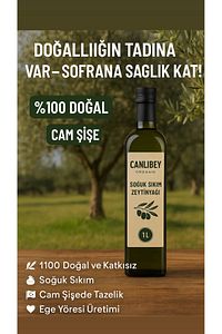 Hatay Saf Doğa Taş Sıkım Zeytinyağı 1kg ürün fotoğrafı