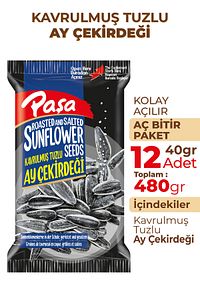 Kavrulmuş Tuzlu Siyah Ay Çekirdeği 40 gr X 12 Adet (480 GR) ürün fotoğrafı
