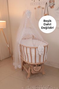 Sepet Beşik Için Bebek Uyku Seti (KREM FRANSIZ)- Beşik Dahil Değil ürün fotoğrafı