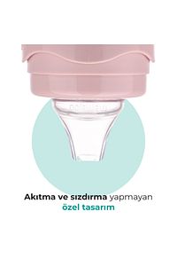 Kulplu Akıtmaz Alıştırma Bardağı, 160 Ml, Powder Pink, 6 Ay , 1 Adet ürün fotoğrafı
