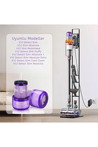 V12 Uyumlu Detect Slim Dik Süpürge Hepa Filtresi ürün fotoğrafı