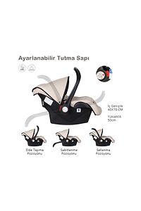Egg 6 in 1 Krem Çift Yönlü Travel Sistem Bebek Arabası 360 Derece Döner ürün fotoğrafı
