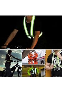Reflektörlü Yelek - Motosiklet, Bisiklet Ve Scooter Gece Görüş Reflektör /yeşil Yasaya Uygun ürün fotoğrafı