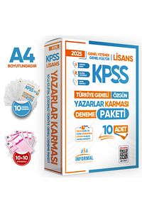 2025 KPSS Lisans GY-GK Yazarlar Karması Türkiye Geneli KURUMSAL 10lu Dijital Çözümlü Deneme Paketi ürün fotoğrafı