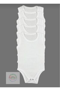Bebek Basic Penye Zıbın 5'li Set Bisiklet Yaka Atlet Body ürün fotoğrafı