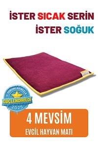 Serin (60X40CM) - 4 Mevsim Kedi/ Köpek Matı, Sıcak Veya Soğuk Kullanılabilen Minder Yatak ürün fotoğrafı