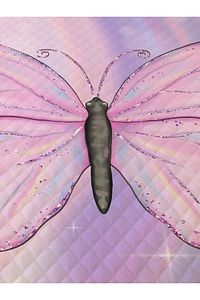 Kelebek Desenli Bebek ve Çocuk Baskılı Tek Kişilik Pike Takımı 160x230 Pembe ürün fotoğrafı