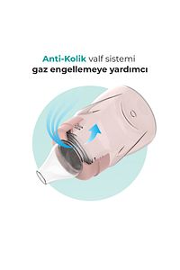 Kulplu Akıtmaz Alıştırma Bardağı, 160 Ml, Powder Pink, 6 Ay , 1 Adet ürün fotoğrafı