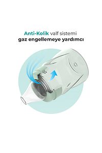 Kulplu Akıtmaz Alıştırma Bardağı, 160 Ml, Powder Green, 6 Ay , 1 Adet ürün fotoğrafı