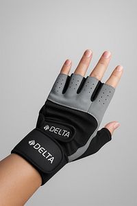 Uzun Bilek Bandajlı Gri Ağırlık Body Fitness Eldiveni - Wrist Wraps ürün fotoğrafı
