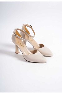 Kadın Bej Yüksek Topuklu Stiletto Ayakkabı ürün fotoğrafı