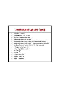 Kalıcı Oje Seti 3 Renk ürün fotoğrafı