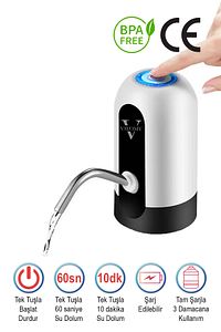 Şarjlı Otomatik Damacana Su Pompası 1200 Mah Bataryalı (BPA IÇERMEZ ,CE BELGELİDİR) ürün fotoğrafı