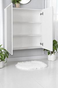 2 Kapaklı Aynalı Banyo Dolabı Çok Amaçlı Banyo Dolabı Mdf 70*70*15 ürün fotoğrafı